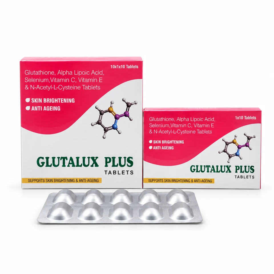 Glutalux Plus Tab product and packaging